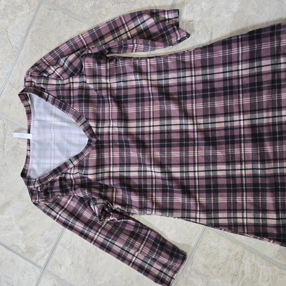 Plaid V-Neck Dress